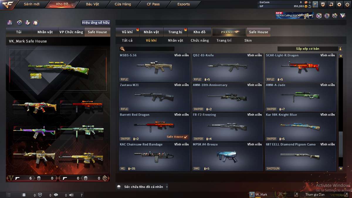 shop acc cf uy tin gia re